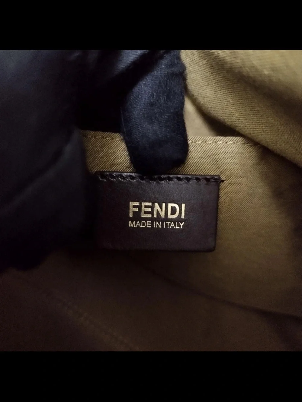 Fendi Brown FF Monogram Canvas Satchel with Black Leather Handles